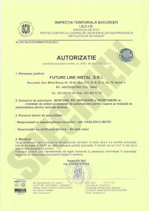 Autorizatie ISCIR conform PT C11